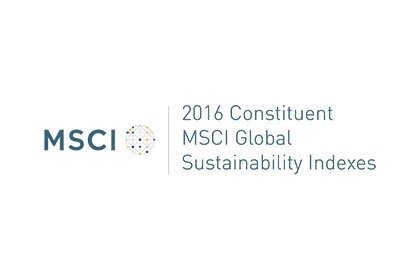ได้รับการคัดเลือกให้ติดอยู่ใน "MSCI Global Sustainability Indexes"