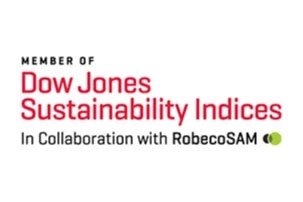 Listed in the Dow Jones Sustainability Indices (DJSI) 2015-2016